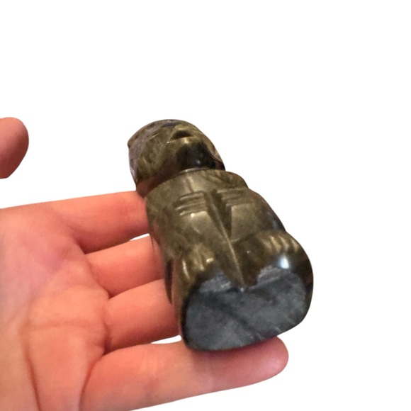 Vintage Mexico hand carved Aztec Maya God sculpture statue
SMALL BLACK OBSIDIAN - Picture 5 of 7